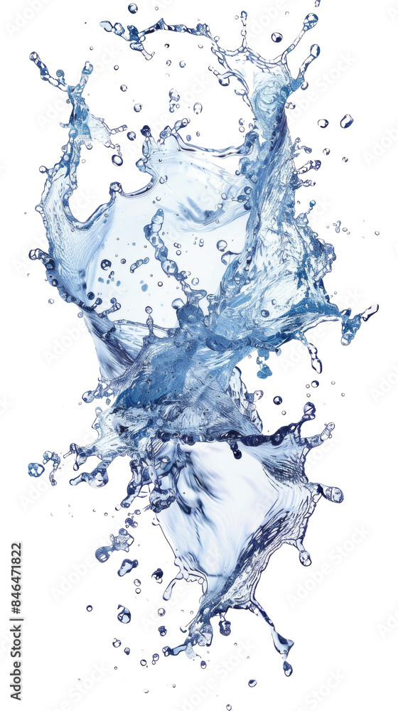 Dynamic splash of water captured in motion, showing fluidity and freshness. Perfect for backgrounds, advertisements, and design elements. Dynamic splash of water captured in motion, showing fluidity and freshness. Perfect for backgrounds, advertisements, and design elements.