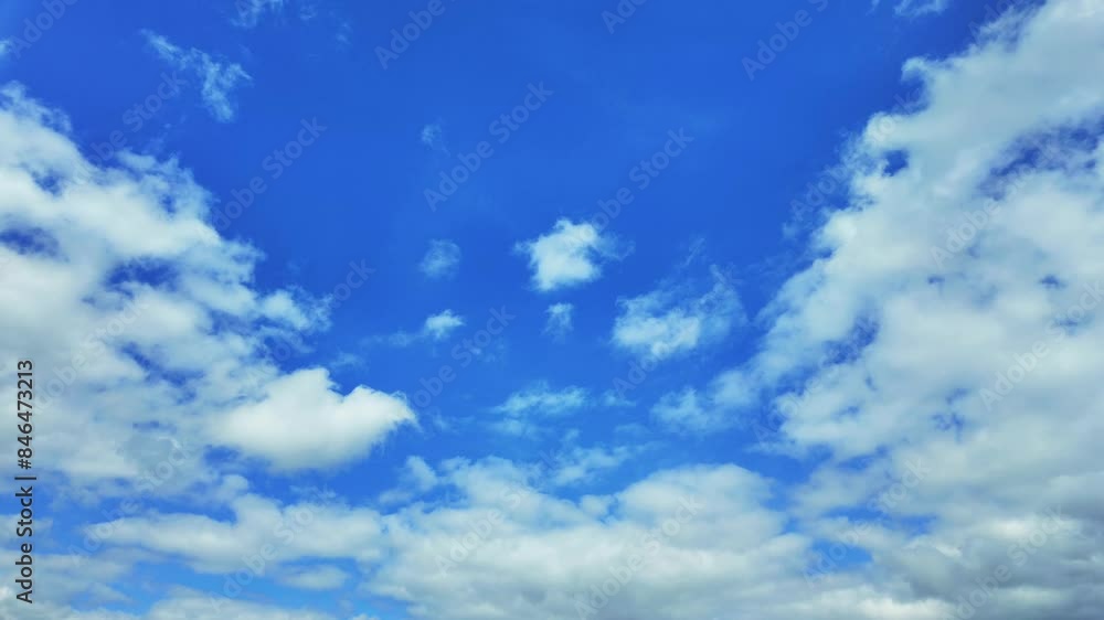 Sky background of moving white clouds. Timelapse. Sky background of moving white clouds. Timelapse.