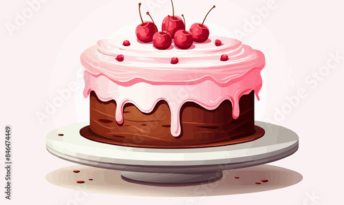 birthday cake isolated vector style
