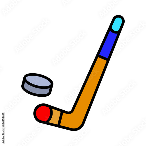 Photography Hockey stick with puck icon