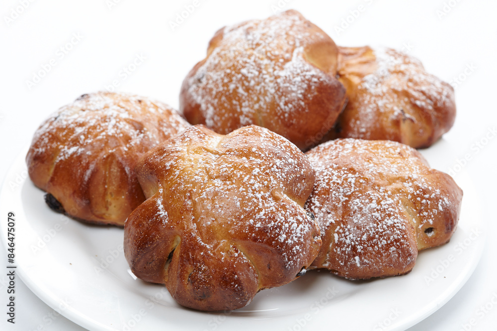 sweet bun on the white sweet bun on the white