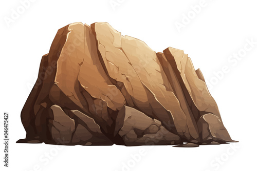 Large rock isolated vector style on isolated background illustration
