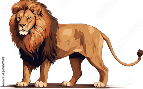 lion isolated vector style on isolated background illustration