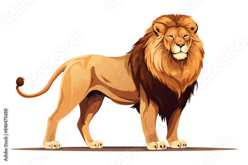 lion isolated vector style on isolated background illustration