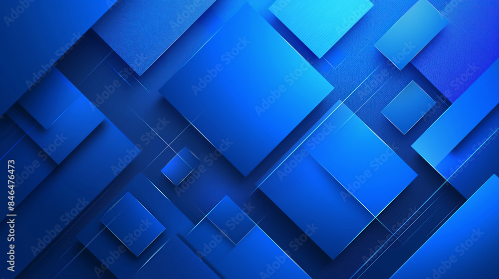 Abstract geometric background with layers of blue squares and rectangles creating depth, abstract art concept. Background with copy space Abstract geometric background with layers of blue squares and rectangles creating depth, abstract art concept. Background with copy space