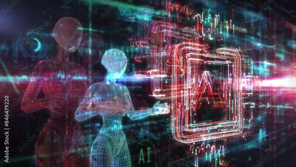 Artificial intelligence in the virtual space of digital data. Artificial intelligence in the virtual space of digital data.