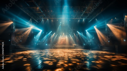 Dynamic Stage With Lights and Smoke