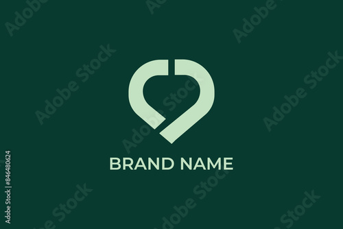 minimalist letter C heart icon logo, heart and water droplet logo, Heart or Love Logo design,  Valentine day of love symbol Linear style, logomark, C letter medical health logo icon 