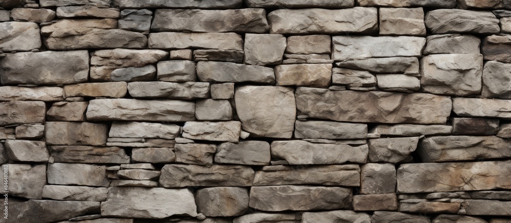 The image features a background made of stone providing ample space for any desired content or visuals