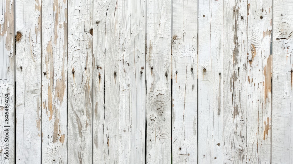 Close up detailed texture of a rural wooden fence painted in aged white Close up detailed texture of a rural wooden fence painted in aged white