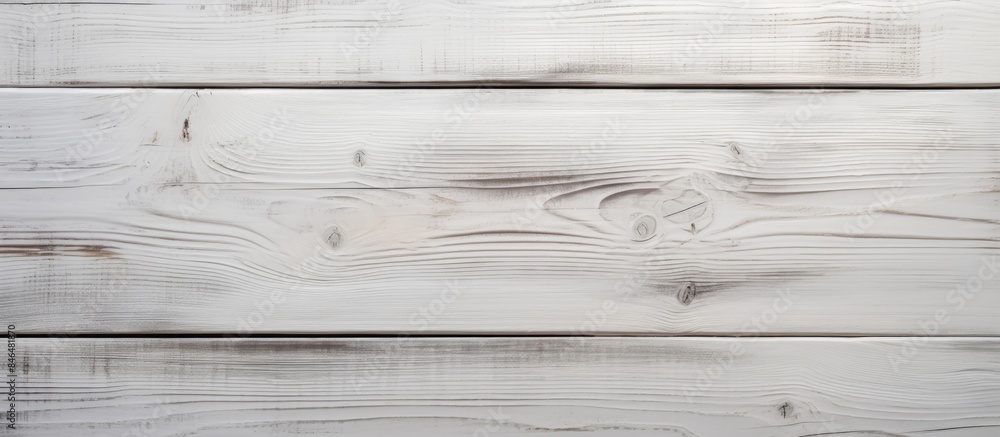 Fototapeta premium White wood plank texture for background. copy space available