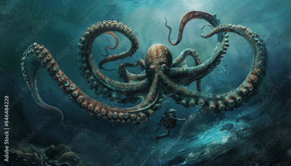 Unveiling the Mysterious Flight of the Giant Octopus in the Depths of the Sea Unveiling the Mysterious Flight of the Giant Octopus in the Depths of the Sea
