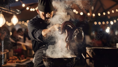 Theatrical Chef: A Dramatic Octopus Boil at the Festival