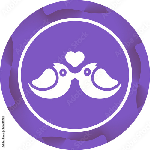 Lovebirds Vector Icon