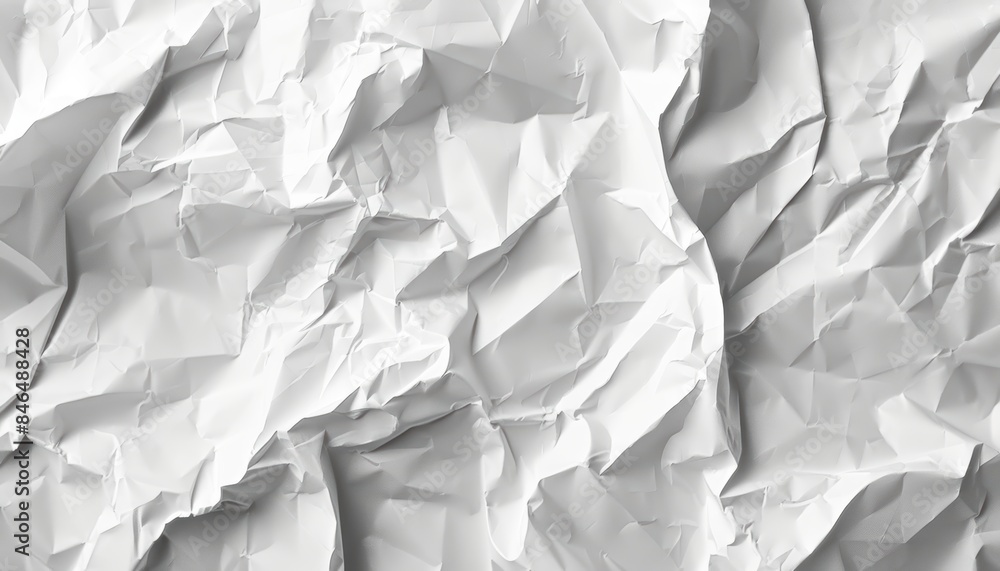Abstract background of crumpled white paper texture with wrinkled folds. High-resolution image perfect for design overlays and creative projects. Abstract background of crumpled white paper texture with wrinkled folds. High-resolution image perfect for design overlays and creative projects.