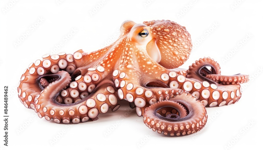 Vibrant Octopus Captured in Stunning Isolation - AR 7:4 Vibrant Octopus Captured in Stunning Isolation - AR 7:4