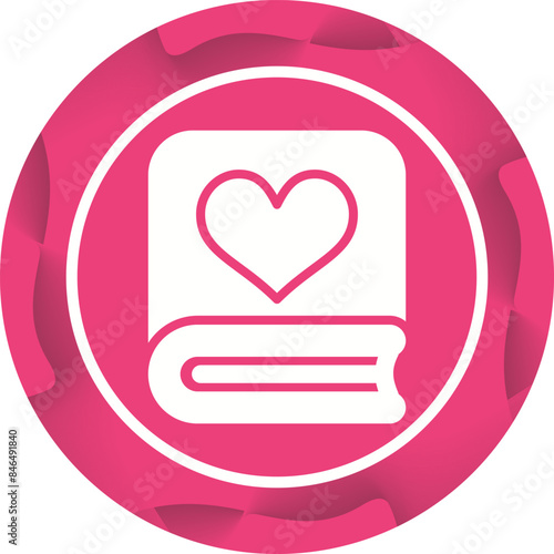 Romantic poetry book Vector Icon