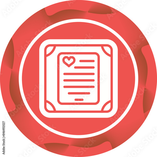 Love poem in a frame Vector Icon
