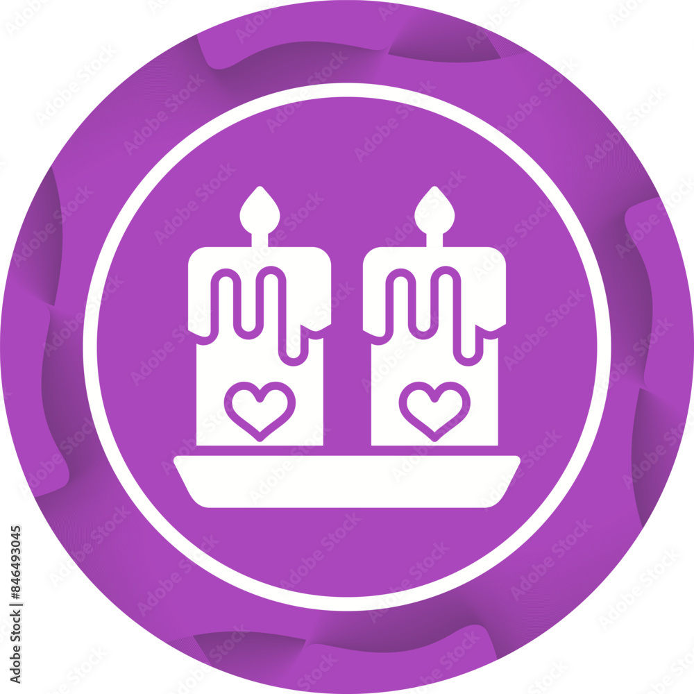 Love candles Vector Icon