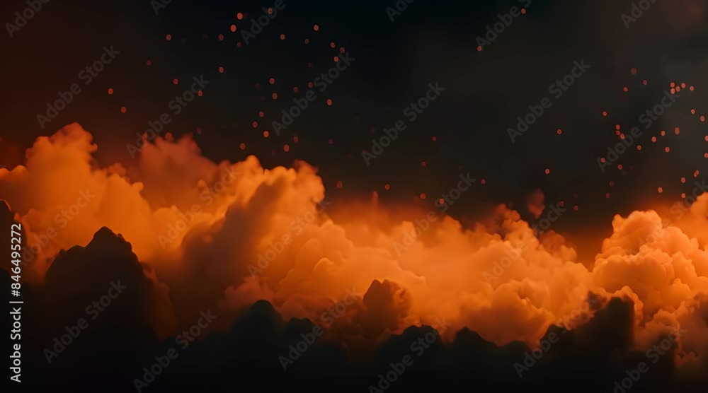 Surreal Atmosphere: Looping Dark Smoke and Dust Fire Particles Surreal Atmosphere: Looping Dark Smoke and Dust Fire Particles