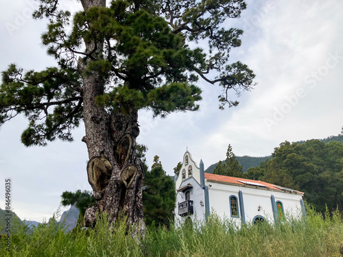 Spring scene in Virgen Del Pino Church, La Palma, Spain photo