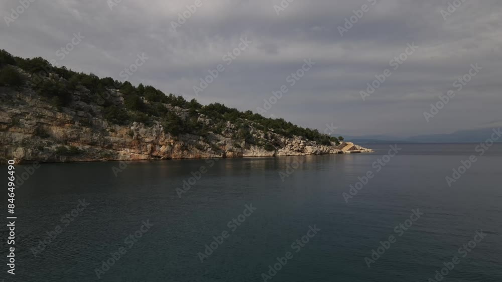 Aerial video over small bays on the island of Hvar, Croatia Aerial video over small bays on the island of Hvar, Croatia