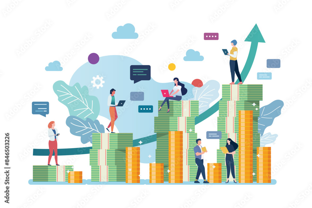 People with big money mountain. Power of compounding. People with big money mountain. Power of compounding.