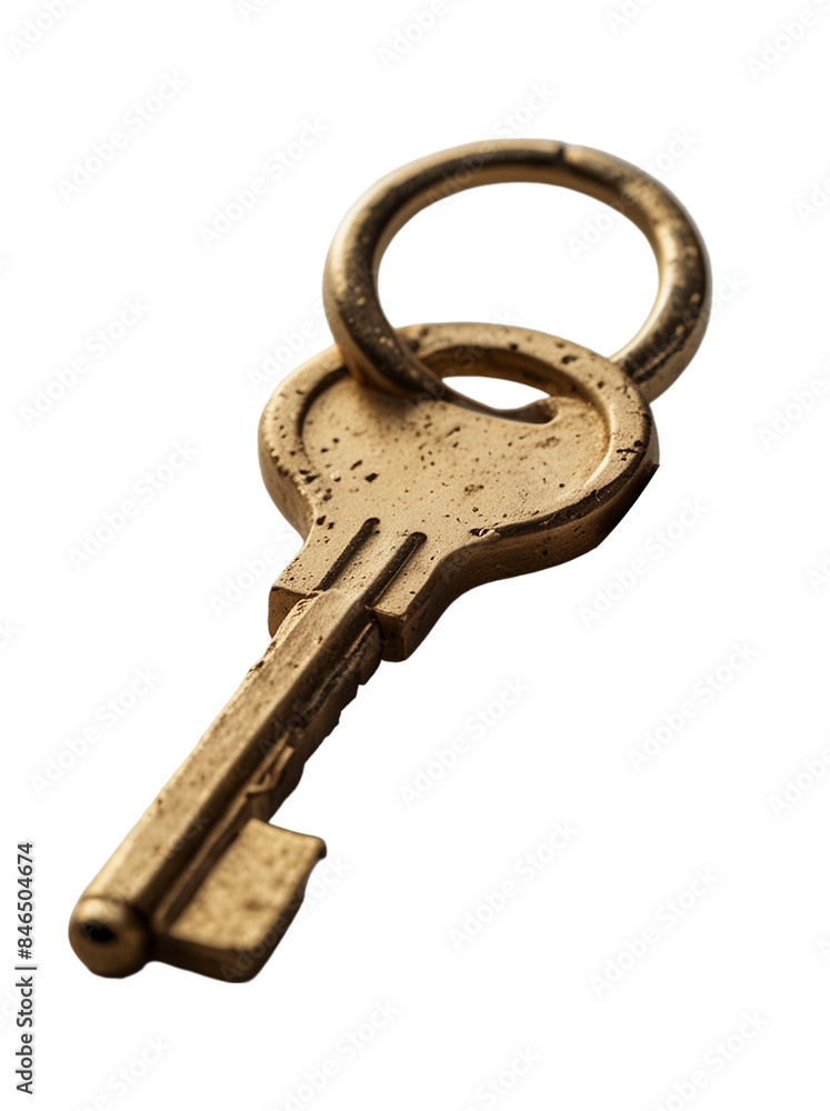 old key isolated on white