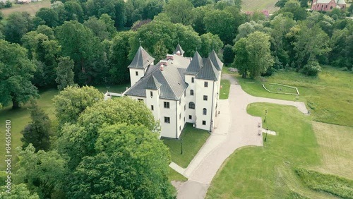 Castle in Grodziec Śląsk, aerial view photo