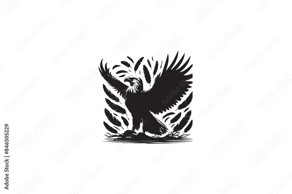 Peregrine Falcon silhouette vector style with white background11 Peregrine Falcon silhouette vector style with white background11