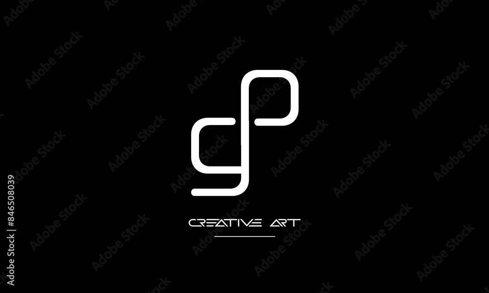 GP, PG, G, P abstract letters logo monogram GP, PG, G, P abstract letters logo monogram