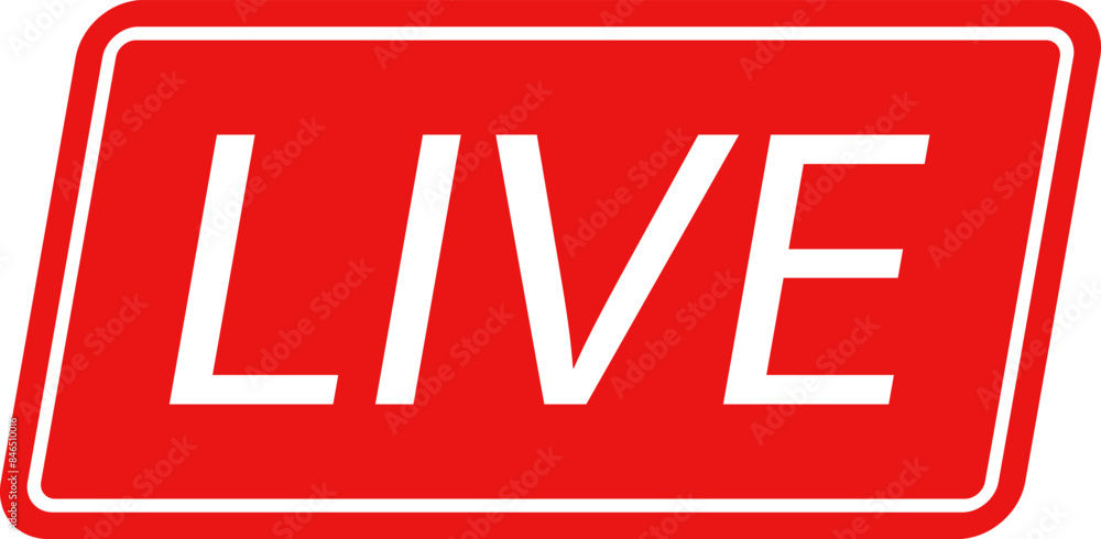 Live streaming icon . Live broadcast video broadcasting icon. Red button sign for news, shows, video, TV, movies. Vector illustration . Live streaming icon . Live broadcast video broadcasting icon. Red button sign for news, shows, video, TV, movies. Vector illustration .
