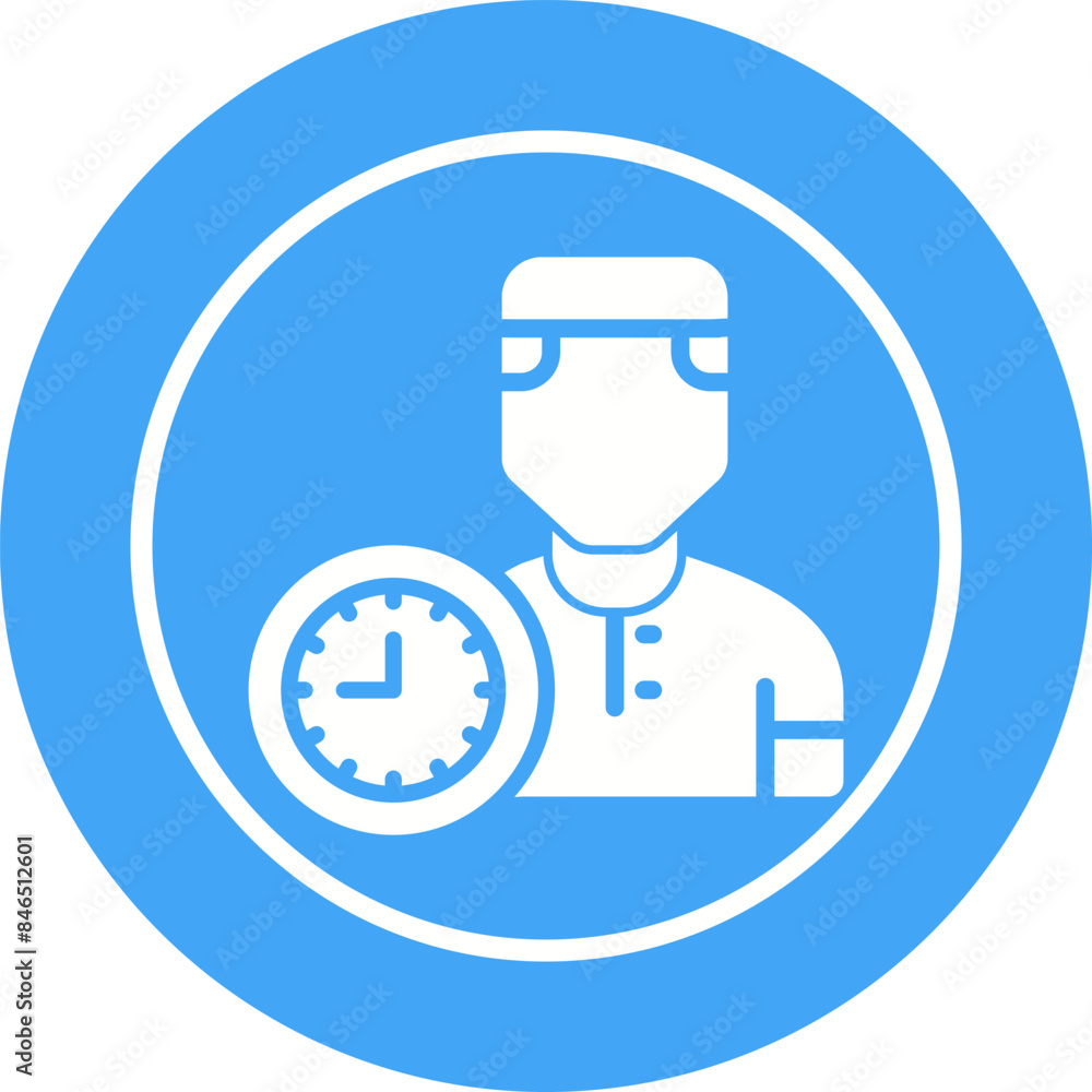 Working Hour Vector Icon Working Hour Vector Icon