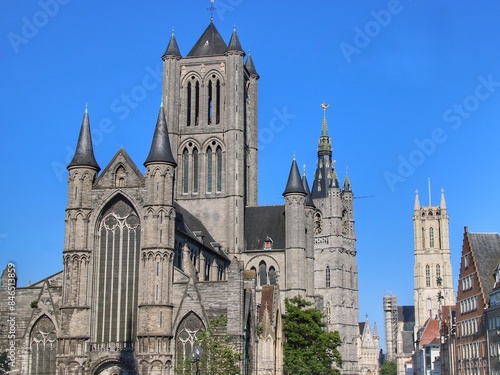 Obraz na płótnie St Bavo's cathedral, Ghent, Belgium w salonie