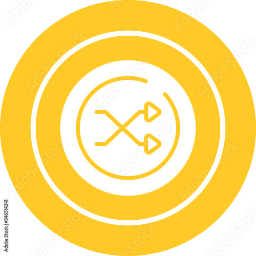 Shuffle Circle Vector Icon