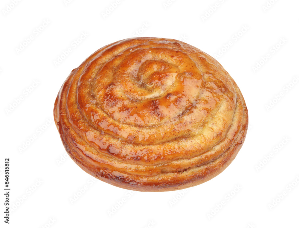 Cinnamon bun, isolated on white background Cinnamon bun, isolated on white background