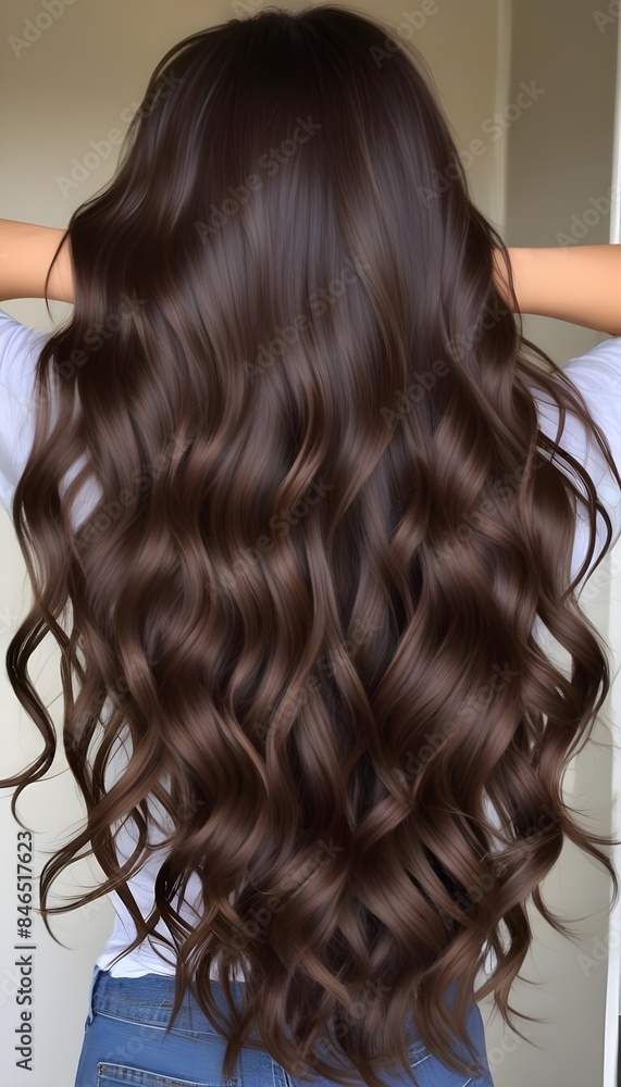 Long wavey brown hair background, banner poster header design Long wavey brown hair background, banner poster header design