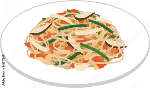 ビーフンのイラスト