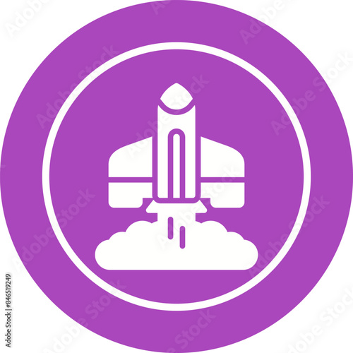 Rocket Launch Vector Icon