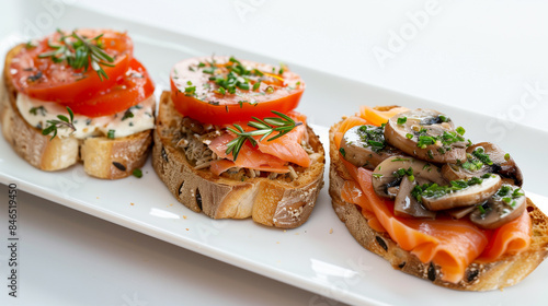 Trio of Bruschetta with Fresh Toppings