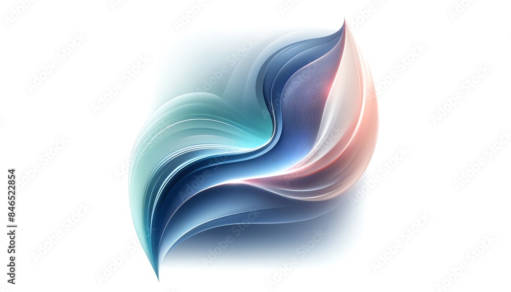 Obraz premium An abstract background with a smooth, flowing design in various shades of Cool and Collected colors