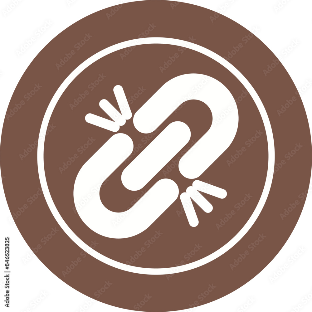 Broken Link Vector Icon Broken Link Vector Icon