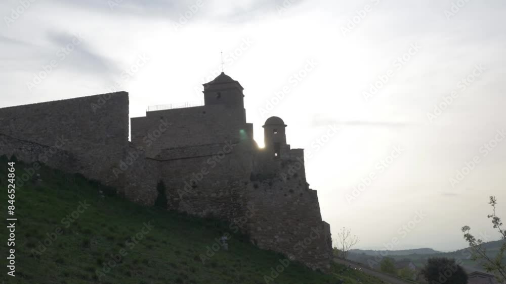 Benabarre medieval castle in Aragon, Spain, Europe in a summer afternoon at golden hour Benabarre medieval castle in Aragon, Spain, Europe in a summer afternoon at golden hour