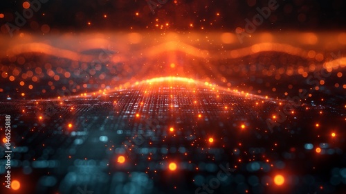 Wallpaper Mural AI-Powered Data Analytics, which displays a system of linked nodes processing enormous volumes of data, Torontodigital.ca