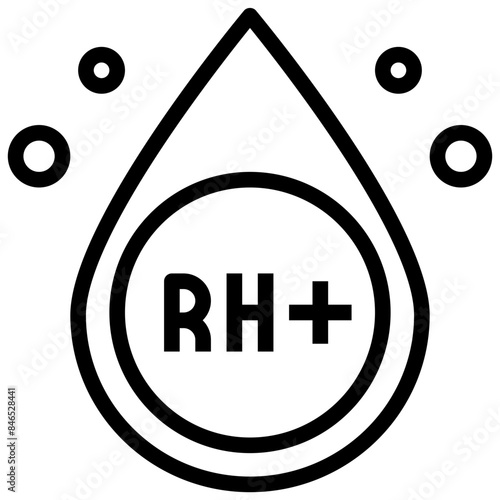 BLOOD RH POSITIVE,blood type,blood test,blood transfusion,donation.svg