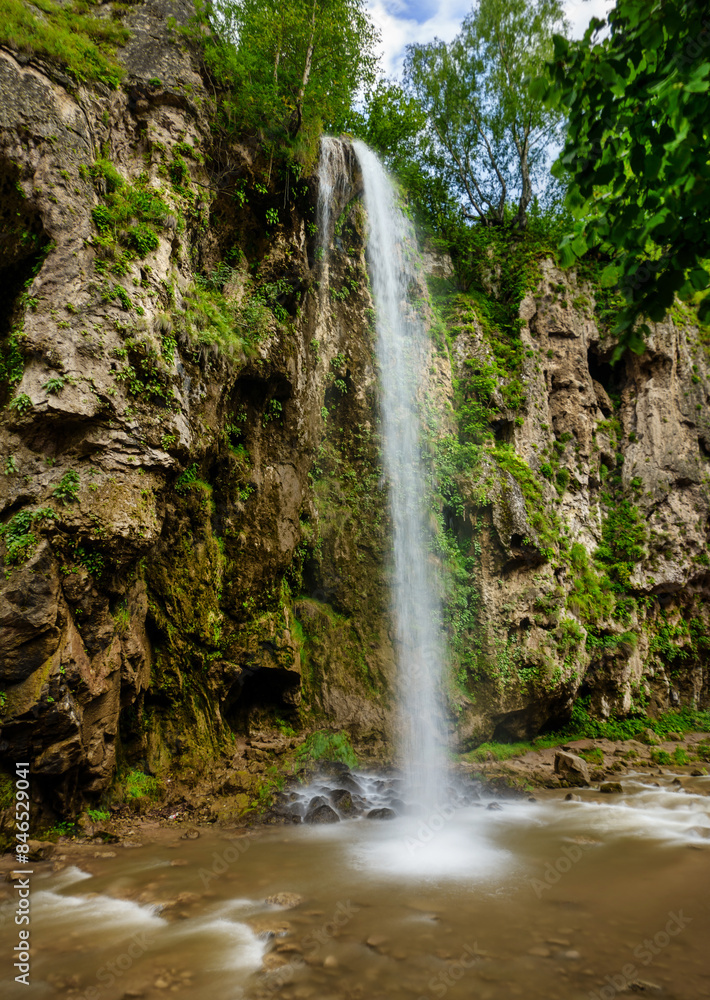 Fototapeta premium Honey waterfall in Kislovodsk (Medovye Vodopady), Russia