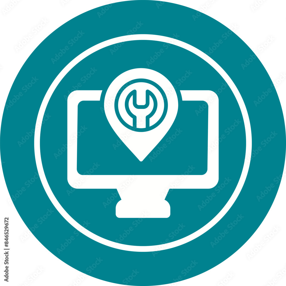 Computer Vector Icon Computer Vector Icon