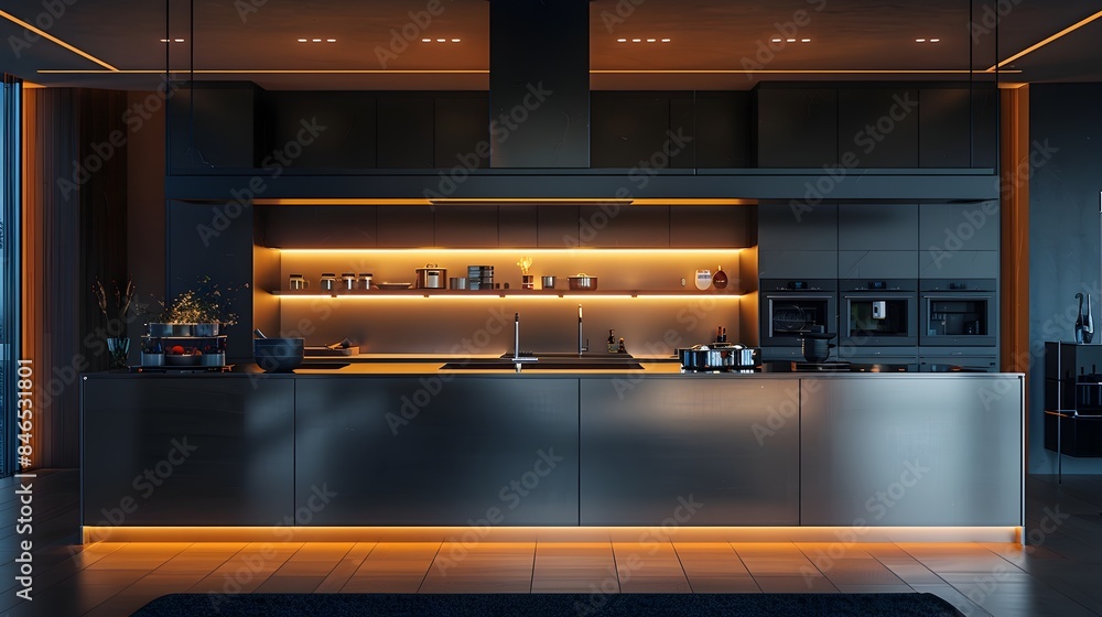 Cutting Edge Smart Home Kitchen with Innovative Appliances and Minimalist Design Cutting Edge Smart Home Kitchen with Innovative Appliances and Minimalist Design