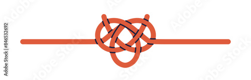 Mizuhiki, knot art. Japan cord, decorative pattern from tied string. Traditio...