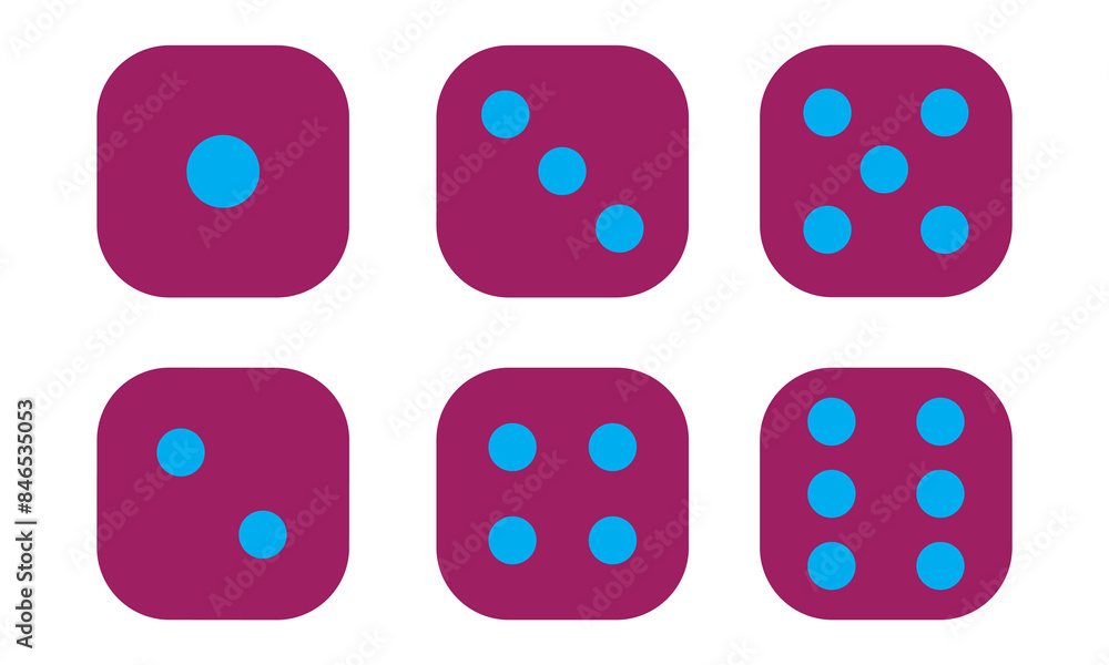 Game dice vector icon. Black vector icon isolated on white background game dice. Game dice vector icon. Black vector icon isolated on white background game dice.